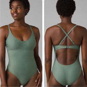 PRANA NWT WOMEN’S MARINA ONE PIECE SWIMSUIT IN ARMY GREEN XS SMALL LARGE